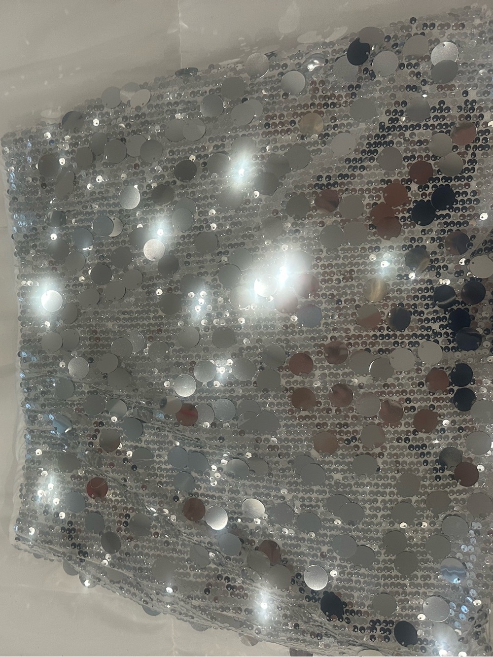 SHEIN Silver Sequin Mini Skirt